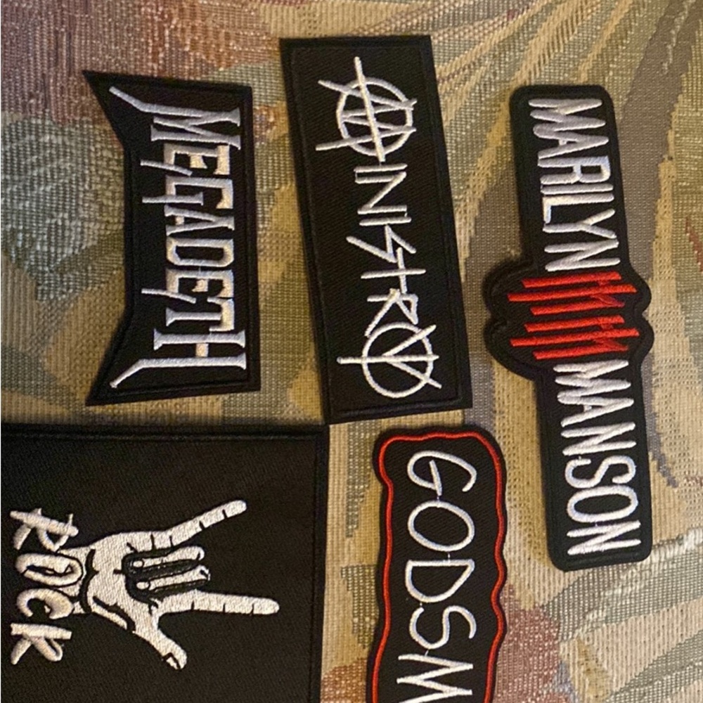 Rock Band Patch Set - Black and White